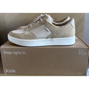 Kizik Men Oslo Sneakers Sz 9.5 Latte Suede  Casual City Low Top Lace Up